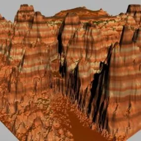 Canyon Red Mountain 3d model