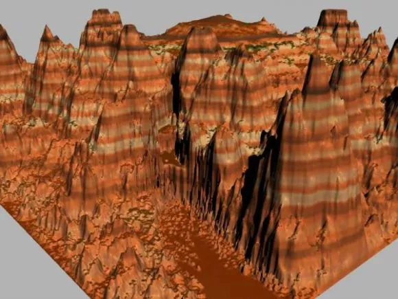 Snow Mountain With Sky 3d model