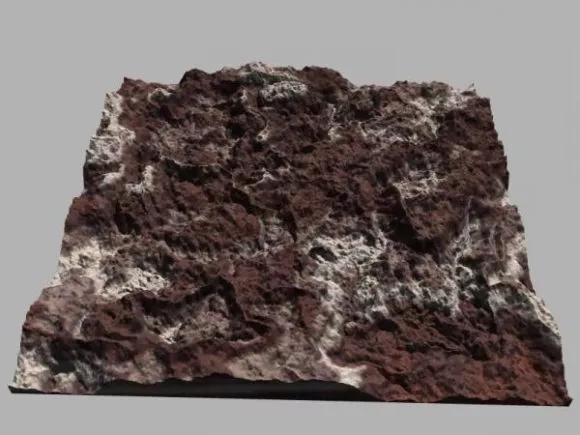 Village House Building With Terrain 3d model