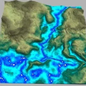 Sea Island Gaming Map Terrain 3d model