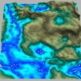 Gaming Sea Terrain 3d model