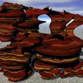 Rock Cliff Landscape 3d model