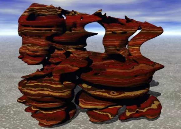 Random Land Terrain Landscape 3d model