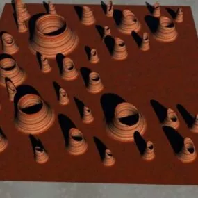 Vase Craters Shape 3d model