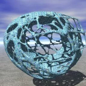 Wire Egg Shape 3d model