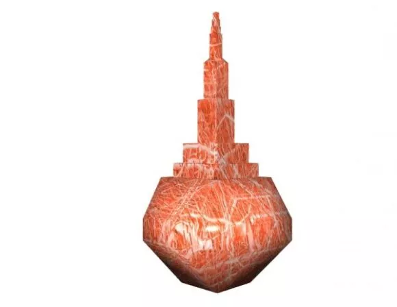 Shell Vase Shape With Flowers 3d model