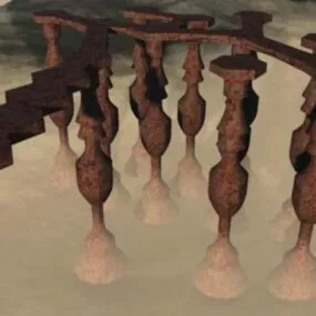 Walkway Shape Decoration 3d model