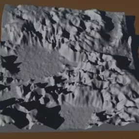 Small Mountain Terrain Landscape 3d model