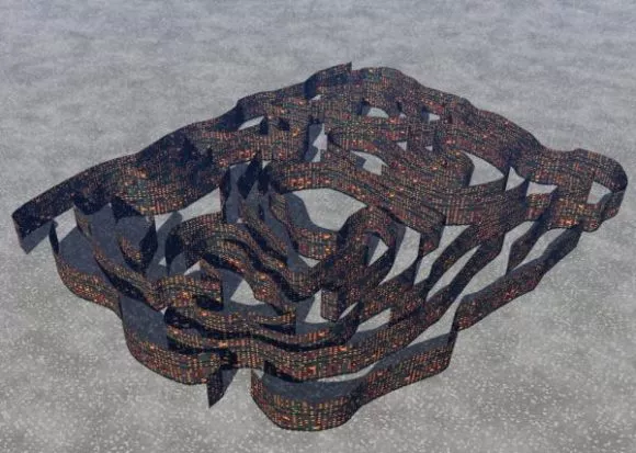 Twist Rocks Terrain Landscape 3d model