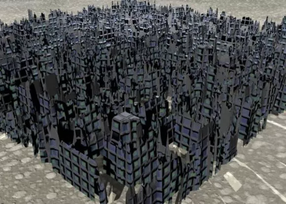 Scifi Building Maze Landscape 3d model Scifi Building Maze Landscape 3d model