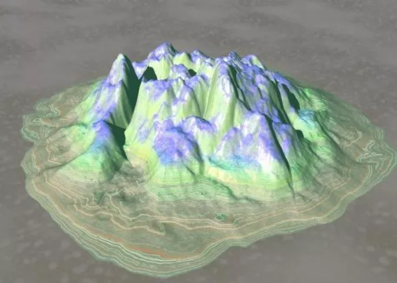 Virtual Simulator Mountain Landscape 3d model Virtual Simulator Mountain Landscape 3d model