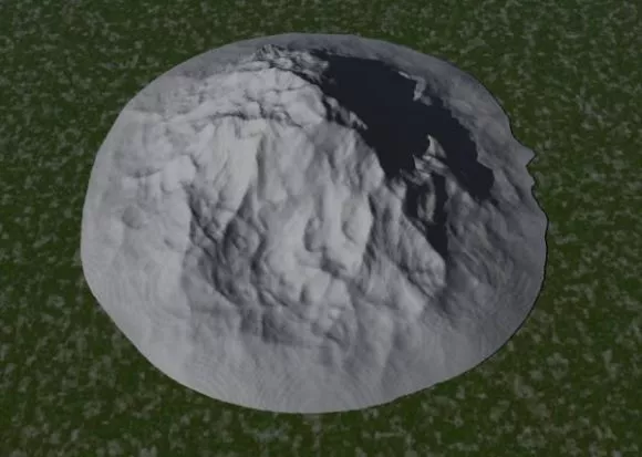 Moon Rock Terrain Landscape 3d model