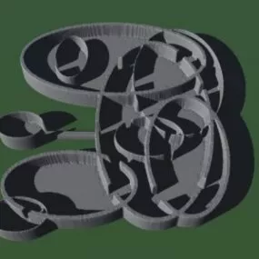 Ovals Shape Decoration 3d model