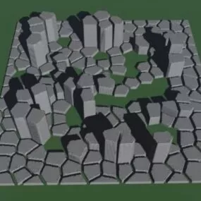 Rock Patterned Shape Decoration 3d model