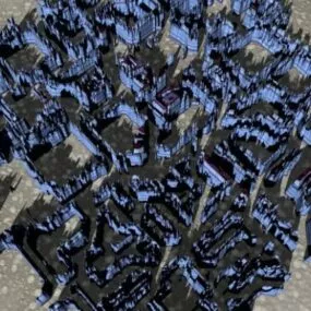 Black Rock Terrain Landscape 3d model