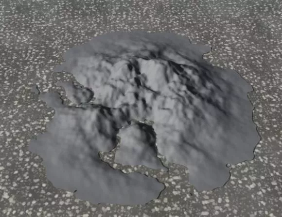 Terrain Red Rock Cliff 3d model