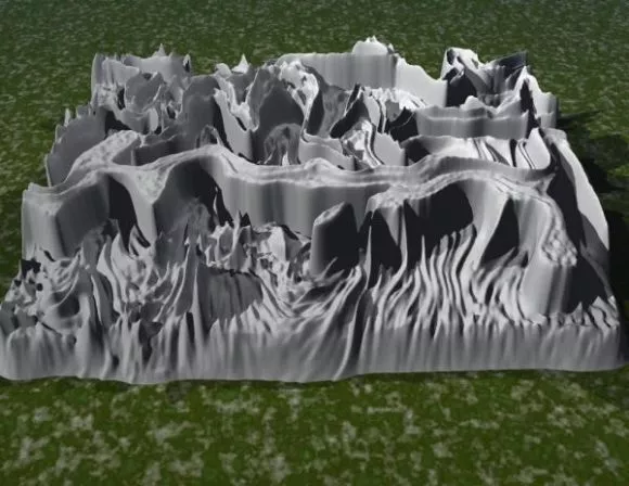 Grey Rock Terrain 3d model