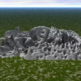 Grey Terrain 3d model