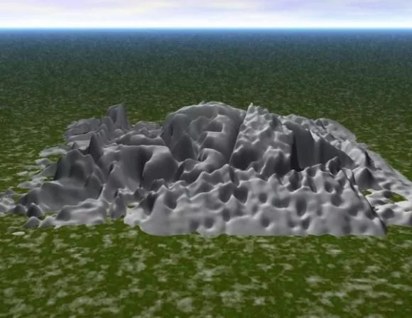 Sea Island Map Terrain 3d model
