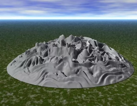 Abstract Grey Terrain 3d model Abstract Grey Terrain 3d model