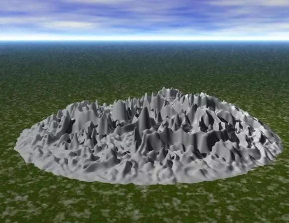 Desert Part Terrain Landscape 3d model