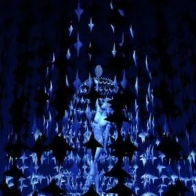 Snow Rain Night Effect 3d model