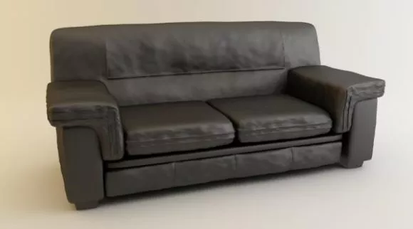 Modern Single Sofa Upholstered Fabric 3d model