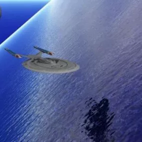 Spaceship Flying 3d model