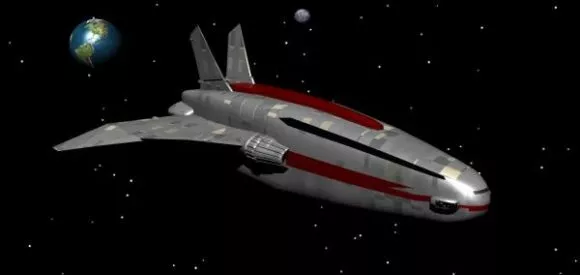 Jet Plane Futuristic Spaceship 3d model
