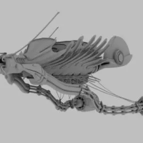 Skeleton Spaceship Concept 3d model