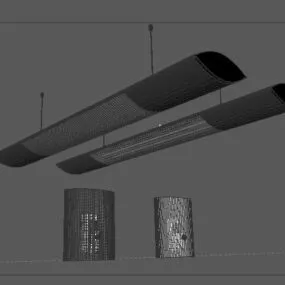 Stock Lights Ceiling Lamp 3d model