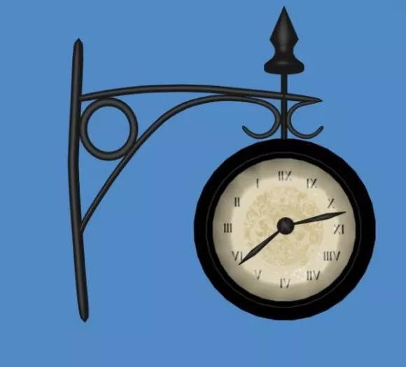 Pressure Gauge Clock 3d model