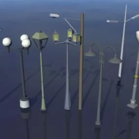 Street Lamp Set 3d model