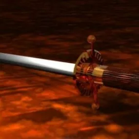 Vintage Straight Sword 3d model
