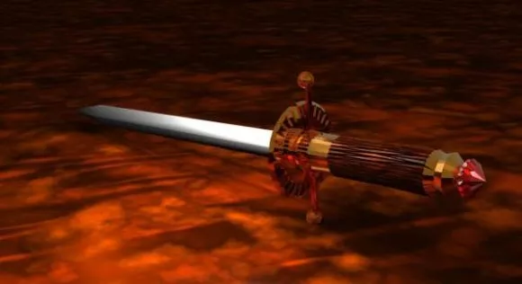 Game Sword Straight Sword 3d model