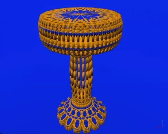 Simple Square Table Chinese Style 3d model