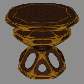 Luxurious Table Golden Furniture 3d model