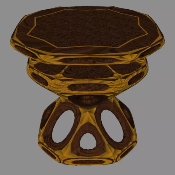 White Coffee Table European Style 3d model