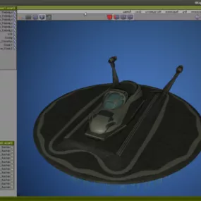Round Ufo Futuristic Spacecraft 3d model