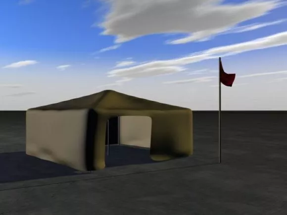 Textile Tent L Shape 3d model