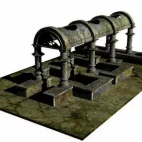 Ancient Thera Greece Building 3d model