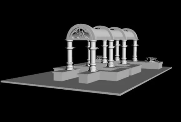 Apartment Building Concept 3d model