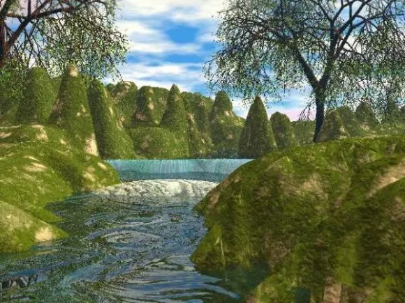 Sunset On Rock Mountain 3d model