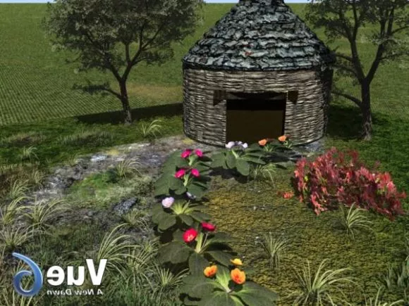Lodge House In Jungle Isometric Style 3d model