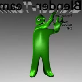 The Green Man Cartoon Character 3d model