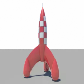 Tintin Rocket High Quality 3d model