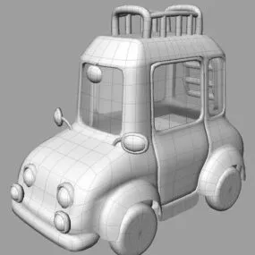 Cartoon Car Vintage Style 3d model