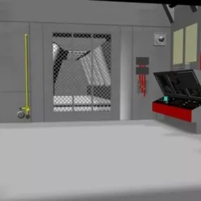 Simple Room Interior With Furniture 3d model