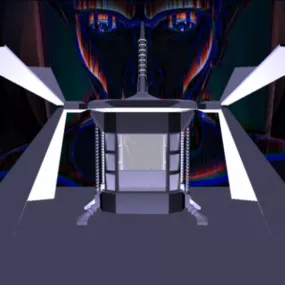 Spaceship Interior With Controller 3d model