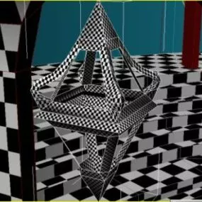 Lantern Lamp Checker Texture 3d model